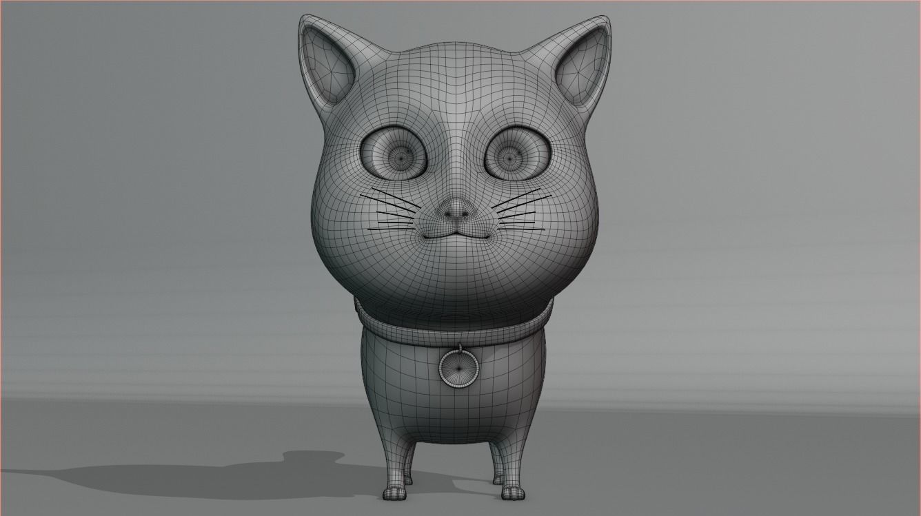 Cartoon Cat fully Rigged Low-poly 3D model_25