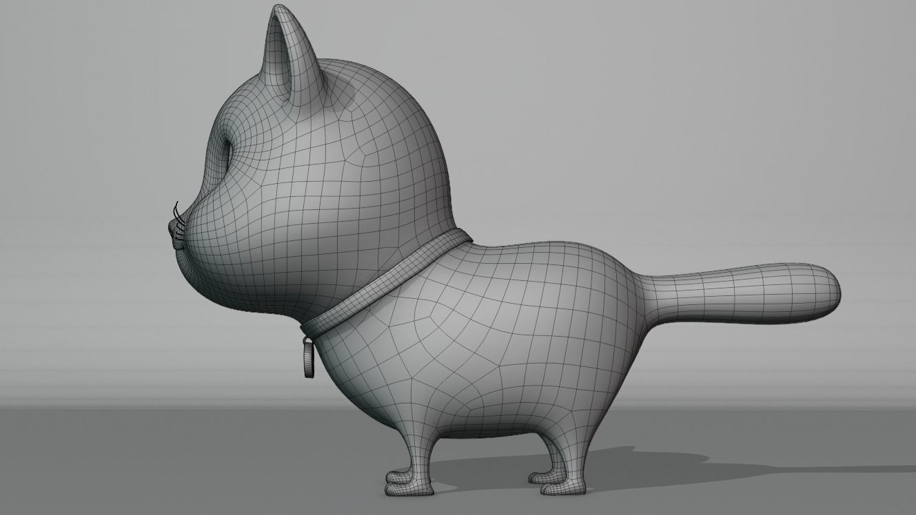 Cartoon Cat fully Rigged Low-poly 3D model_26
