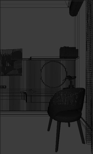 FREE Bedroom Interior Contemporer  Free low-poly 3D model_8
