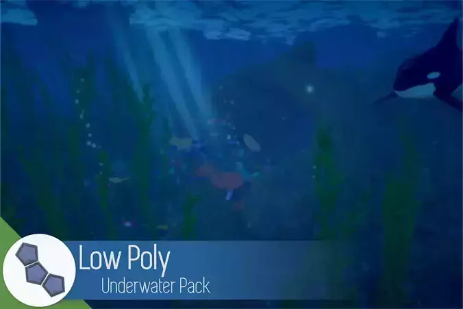 Low Poly Underwater Pack Low-poly 3D model