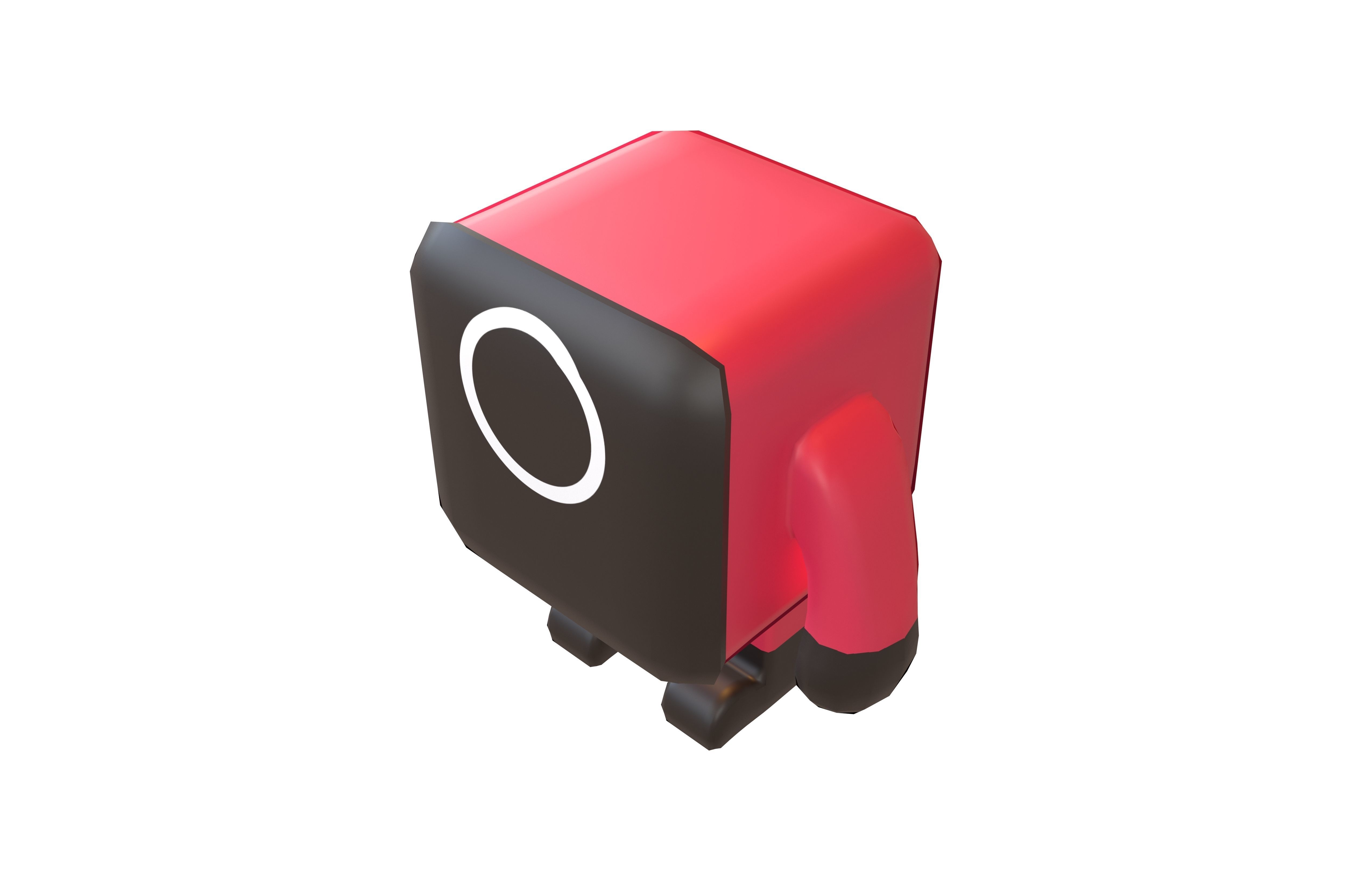 Cube Character 00007 Squid Game NPC Low-poly 3D model_3
