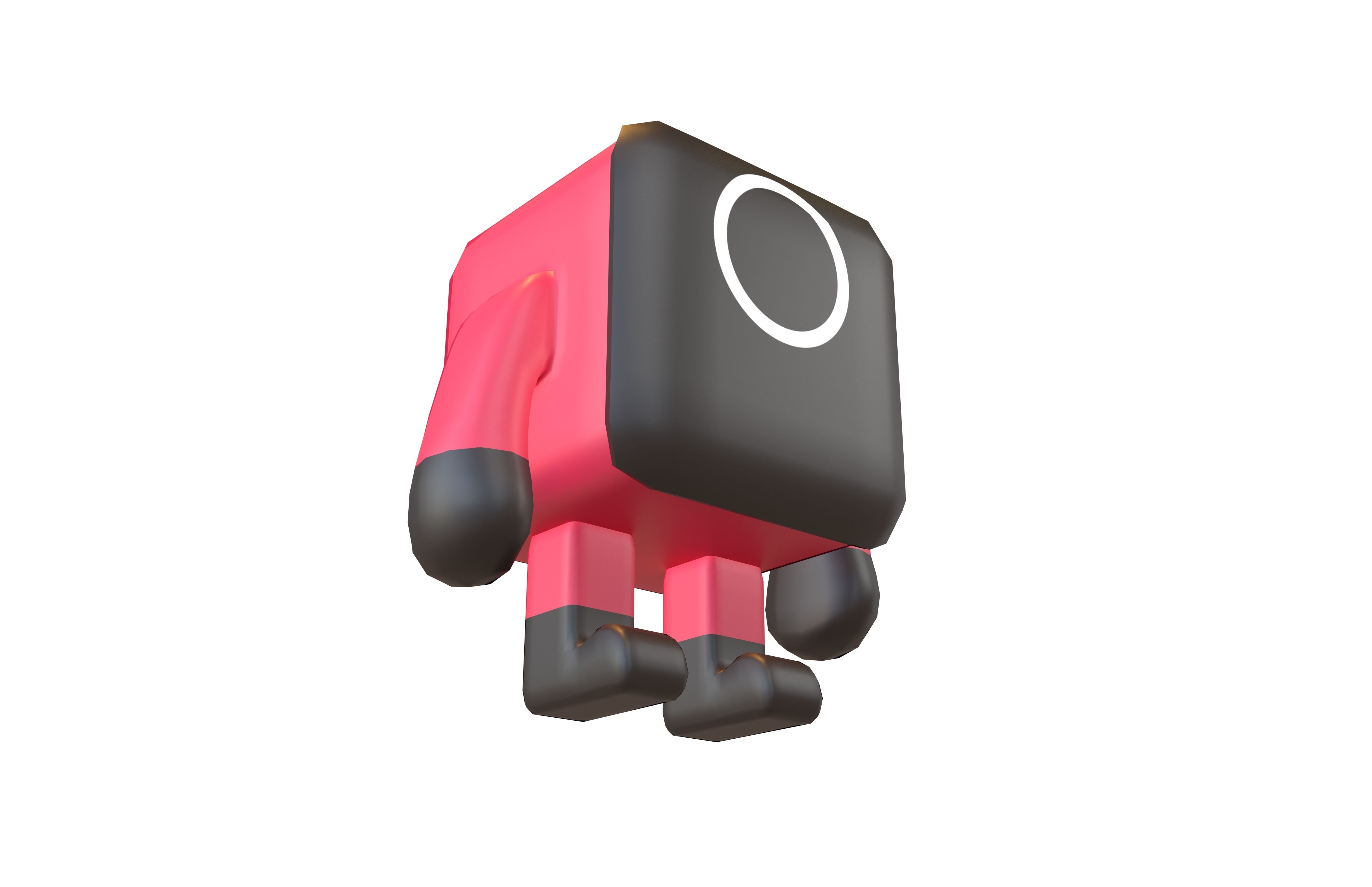 Cube Character 00007 Squid Game NPC Low-poly 3D model_4