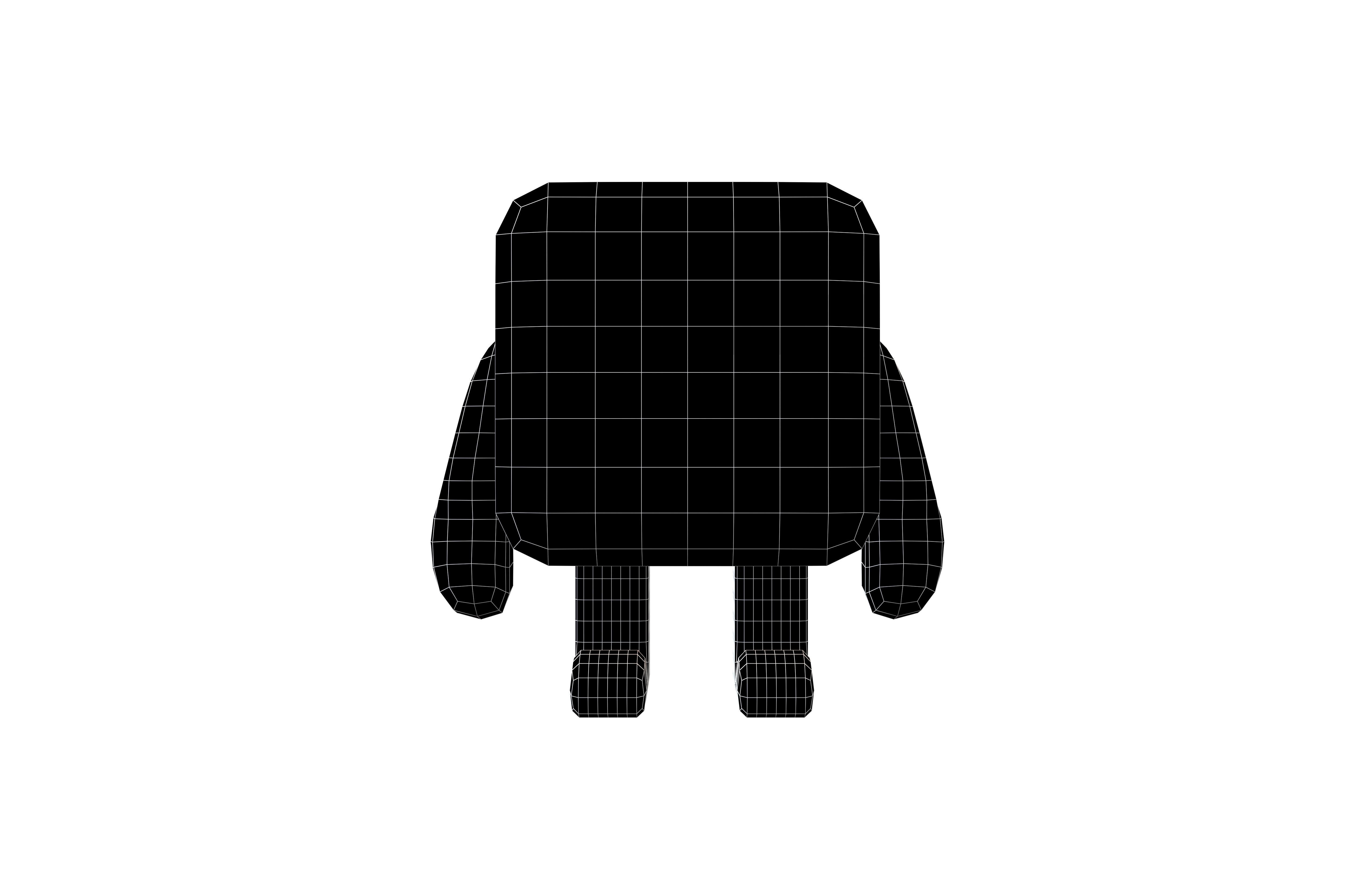 Cube Character 00007 Squid Game NPC Low-poly 3D model_8