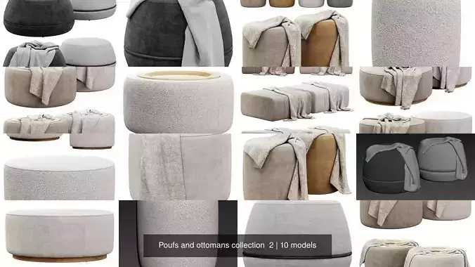 Poufs and ottomans collection  2 