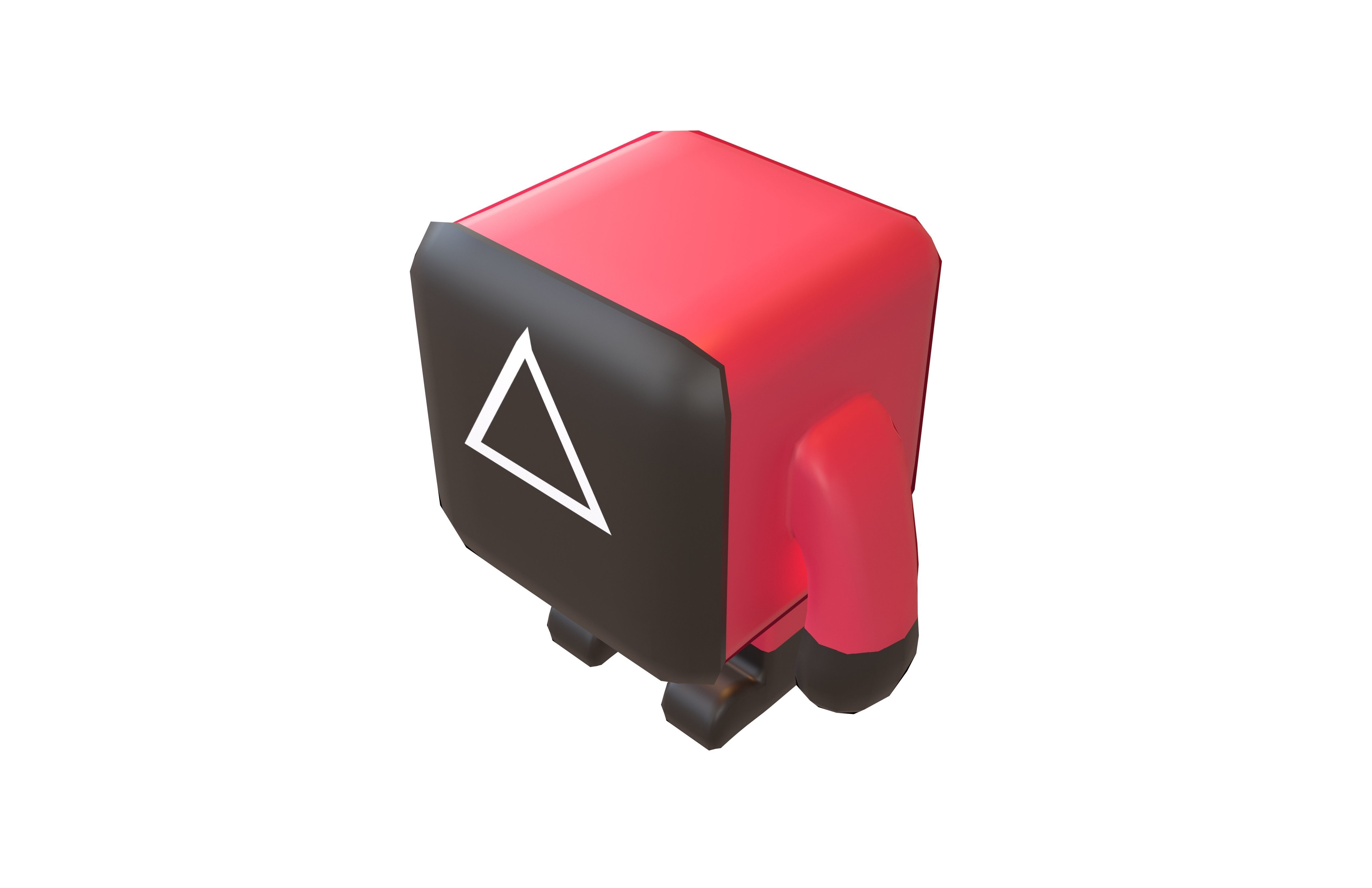 Cube Character 00009 Squid Game NPC Low-poly 3D model_2