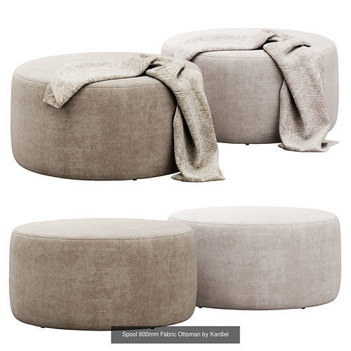 Poufs and ottomans collection 3 3D Model Pack 6