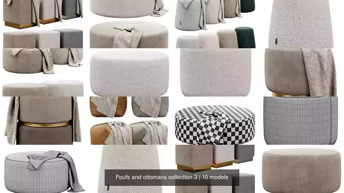 Poufs and ottomans collection 3 
