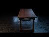 Medieval wooden table Free low-poly 3D model_1