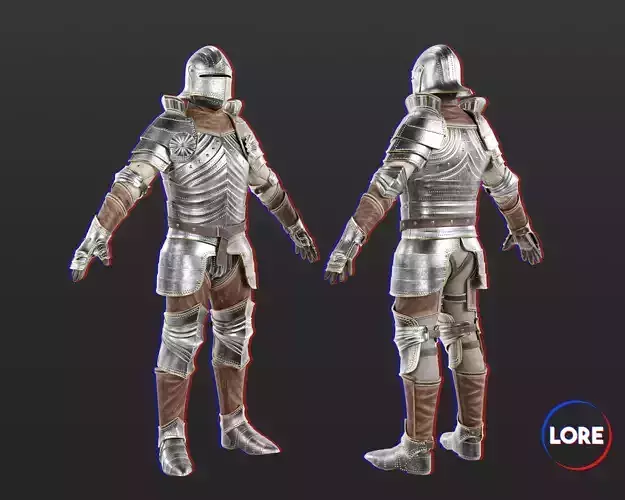 Medieval Noble Armor Suit Low-poly 3D model