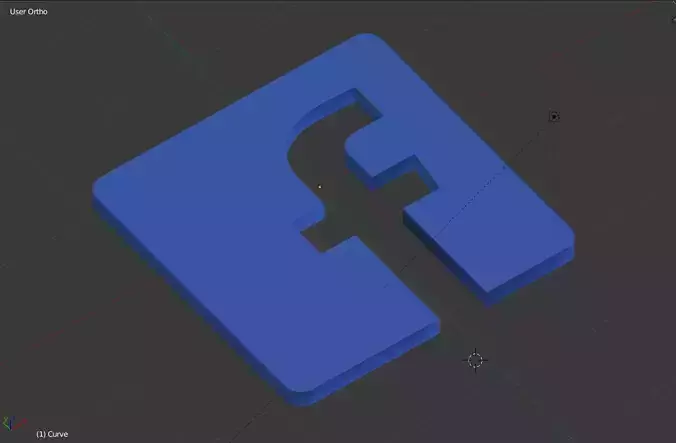 Facebook 3D model logo 3D model