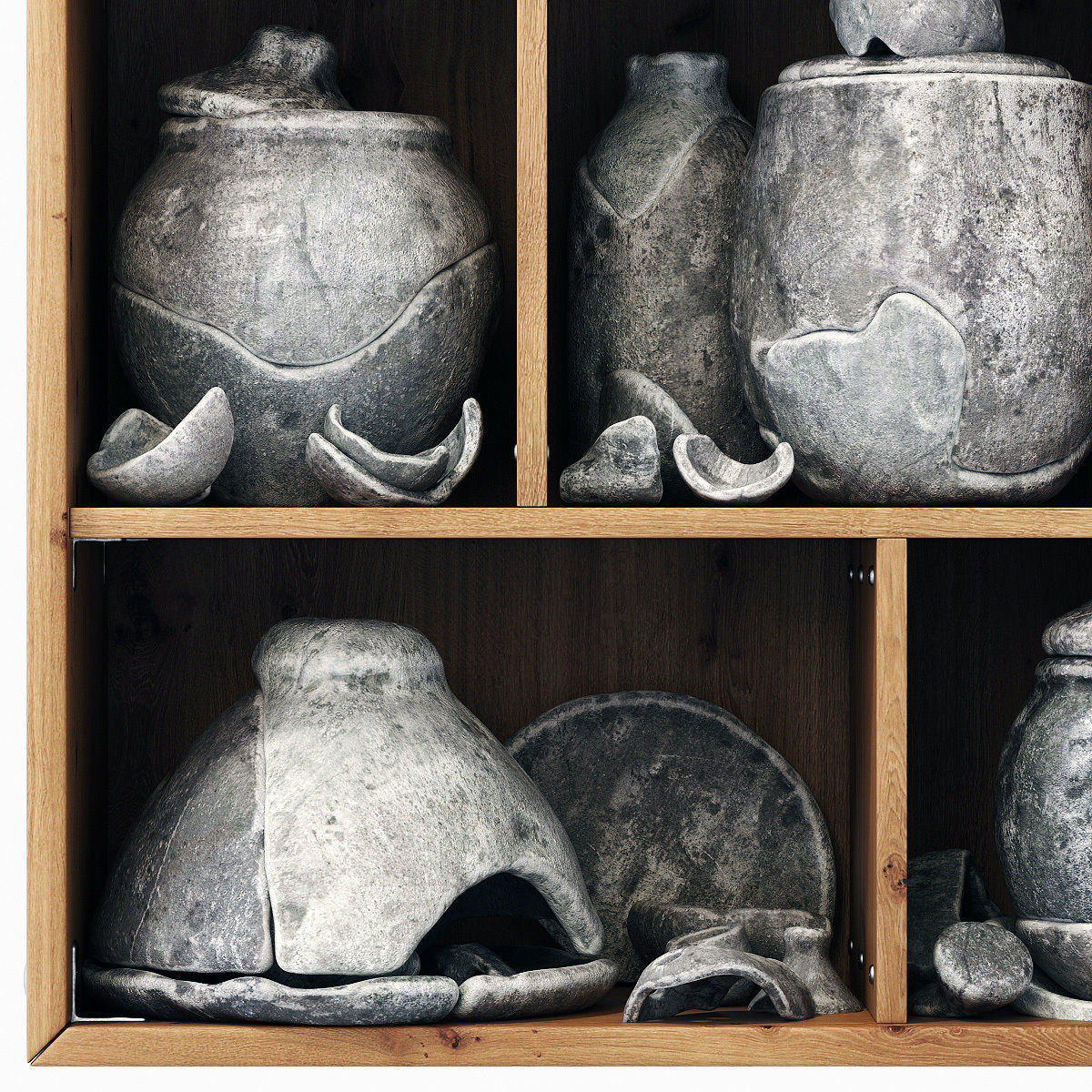 Dishes clay splinter old n3 3D model_1