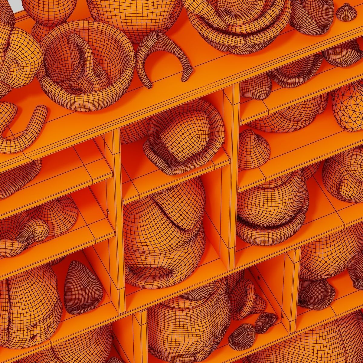 Dishes clay splinter old n3 3D model_16