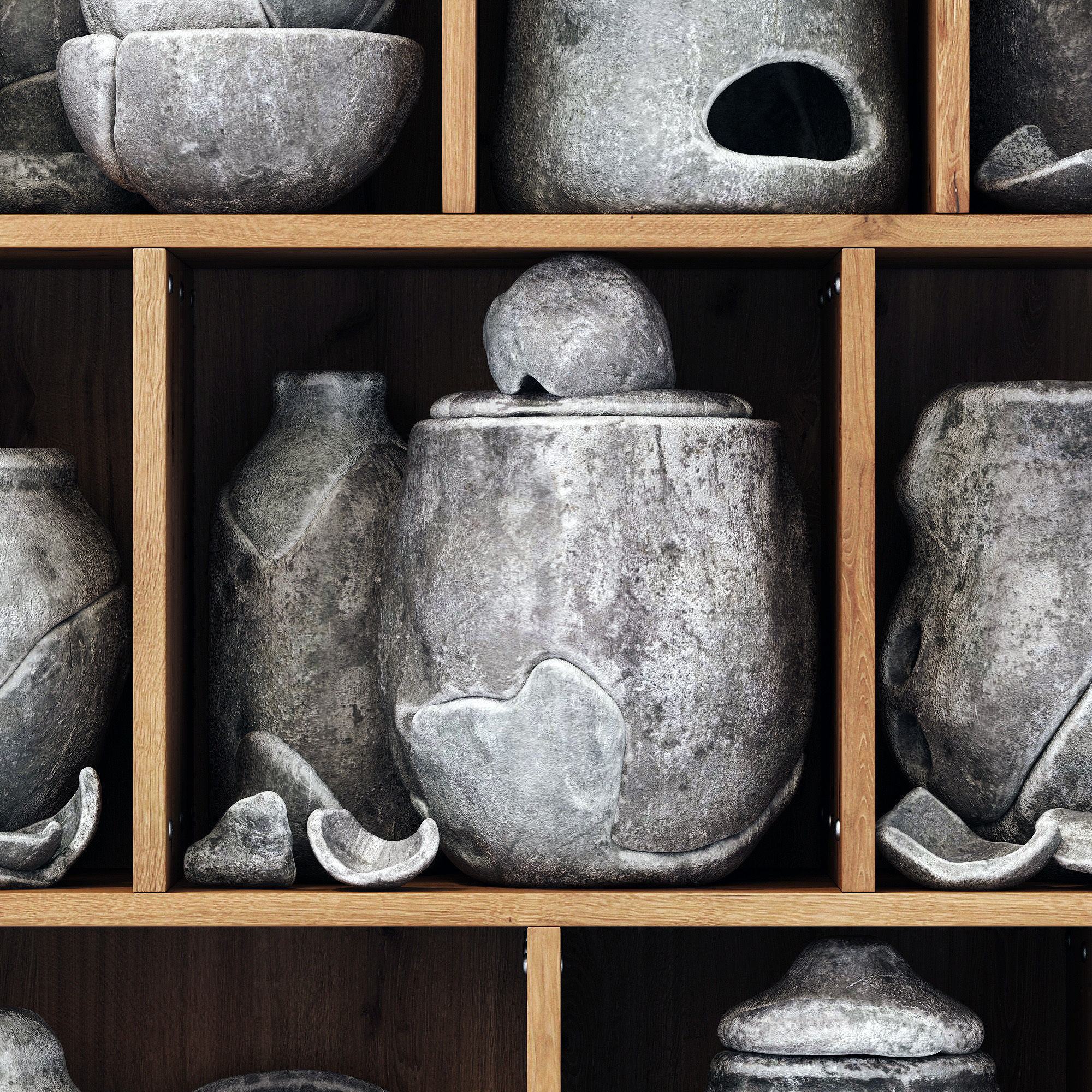 Dishes clay splinter old n3 3D model_8