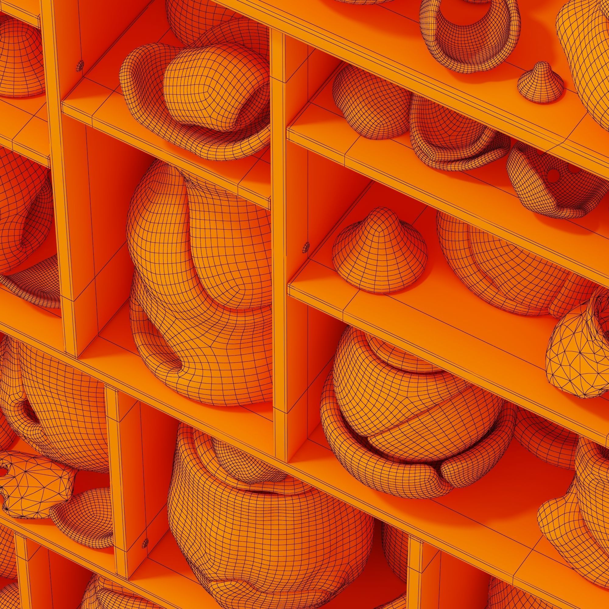 Dishes clay splinter old n3 3D model_15