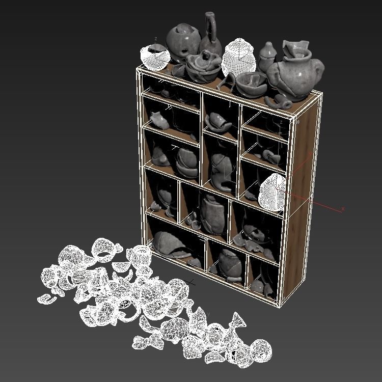 Dishes clay splinter old n3 3D model_10