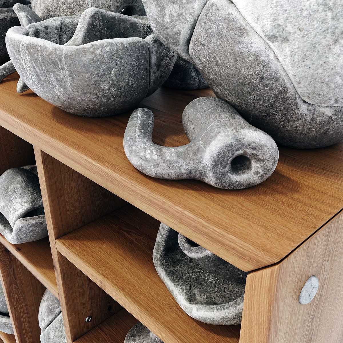 Dishes clay splinter old n3 3D model_7