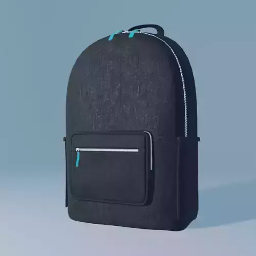 Backpack or school bag with zipper 