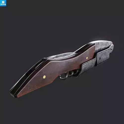 Corkscrew wooden gun