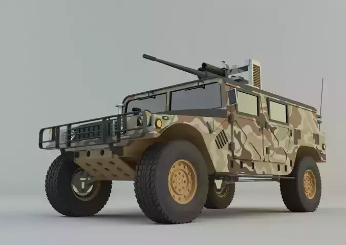 Hummer H1 military vehicle 3D model