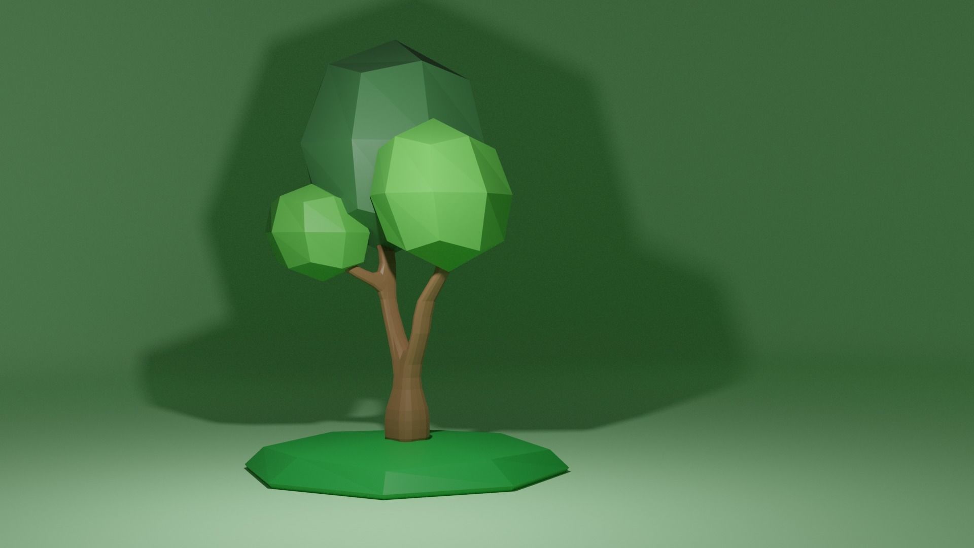 Low Poly Trees for VR AR Game projects Free low-poly 3D model_4