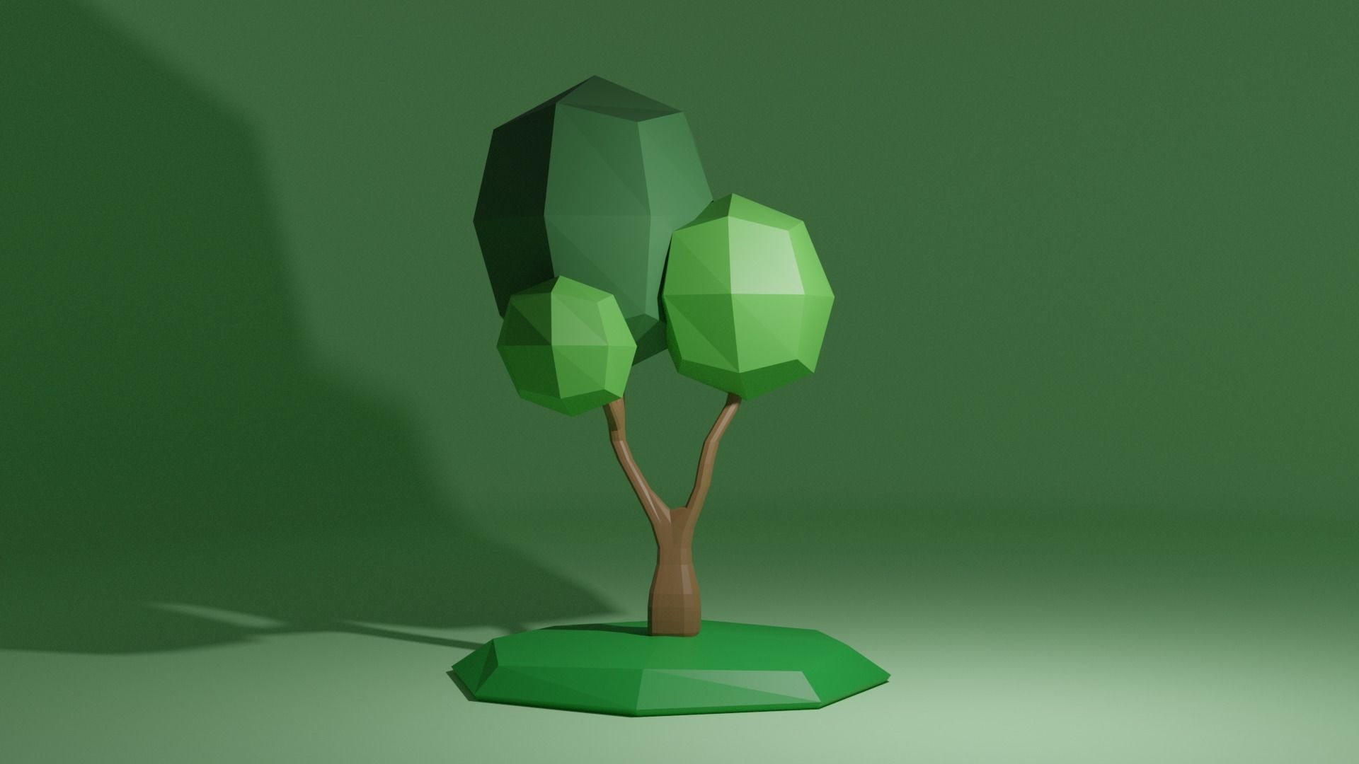 Low Poly Trees for VR AR Game projects Free low-poly 3D model_2
