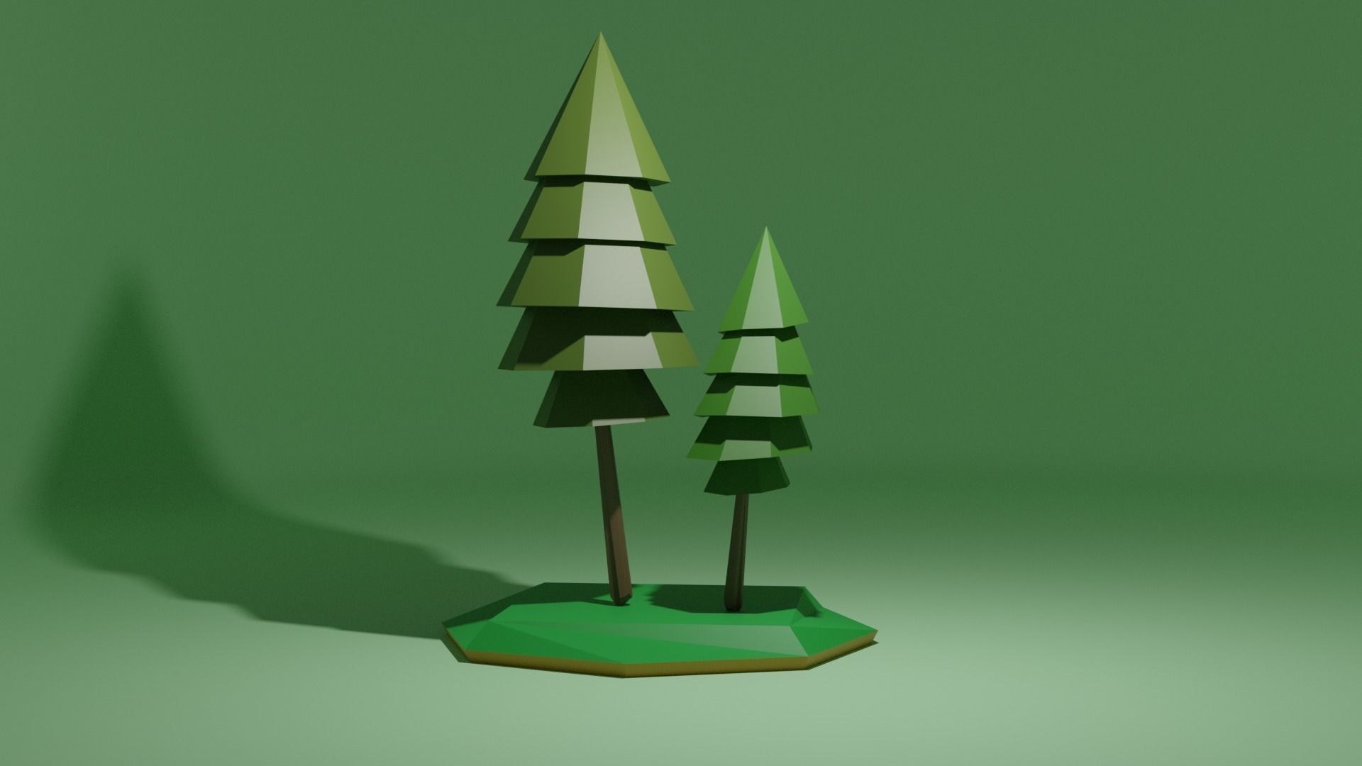 Low Poly Trees for VR AR Game projects Free low-poly 3D model_1