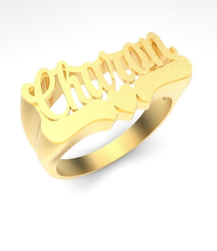 Charon name ring 3D print model_5