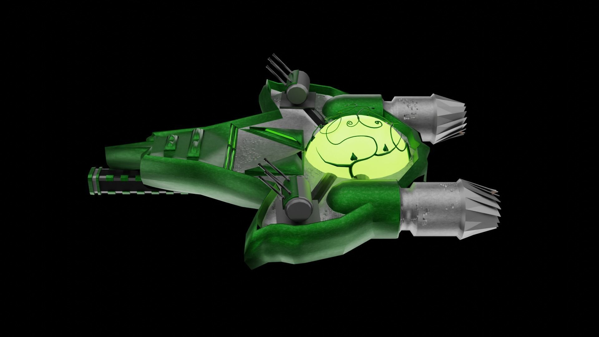 Arborec Destroyer 3D model_2