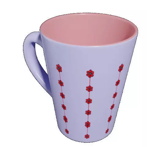 Flower Mug Free 3D model