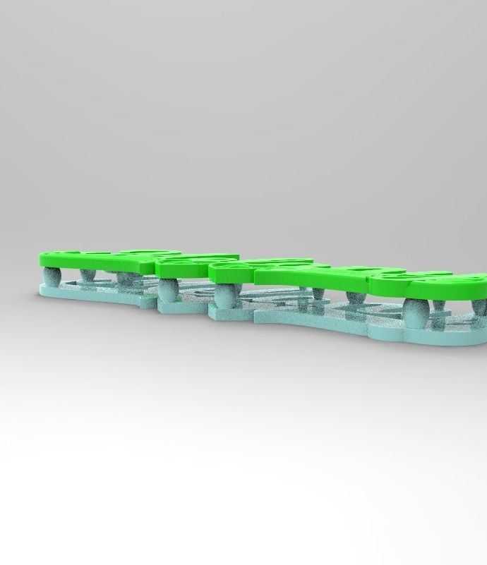 Melany name plate 3D print model_8