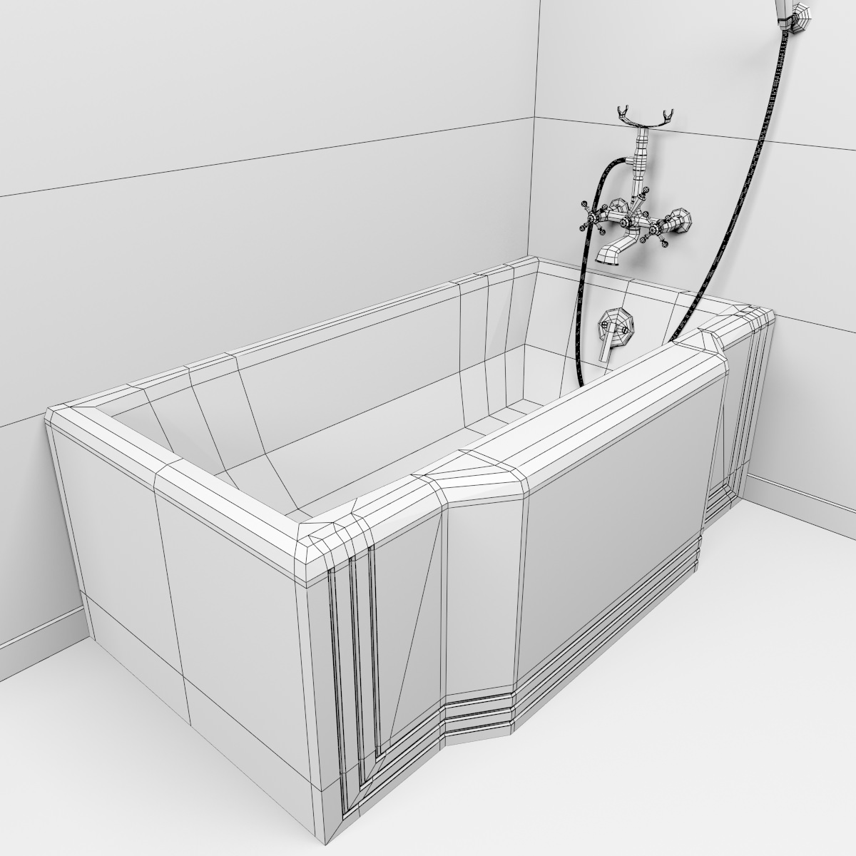 Bathtub 3D model_3