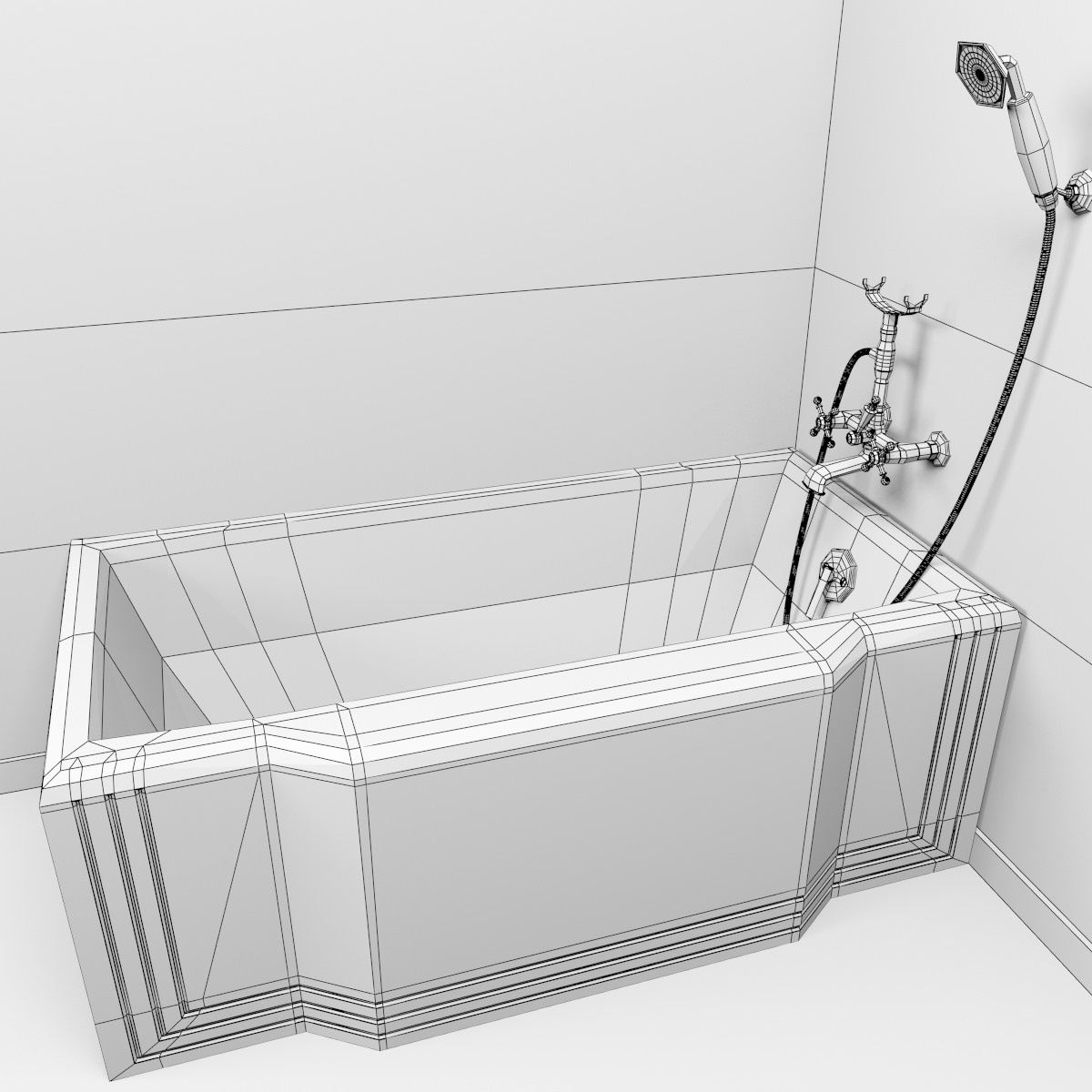 Bathtub 3D model_6