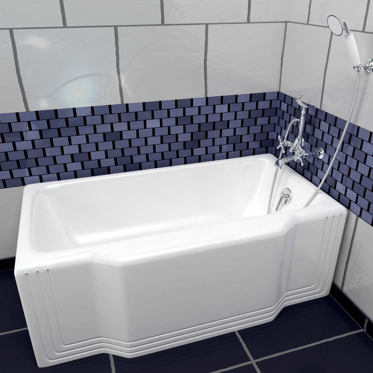 Bathtub 3D model_5