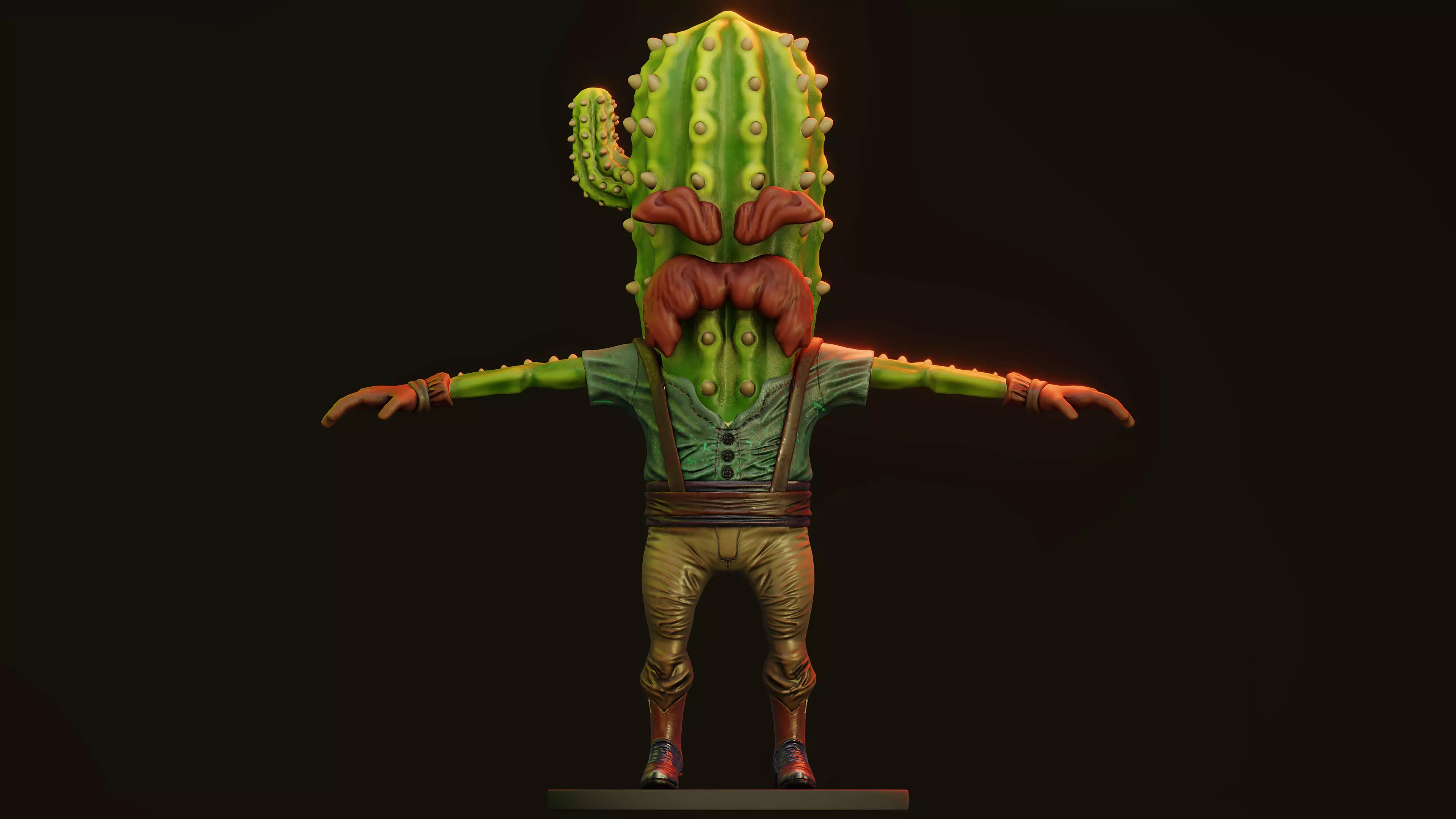 CactusMan - Western 3D model_0
