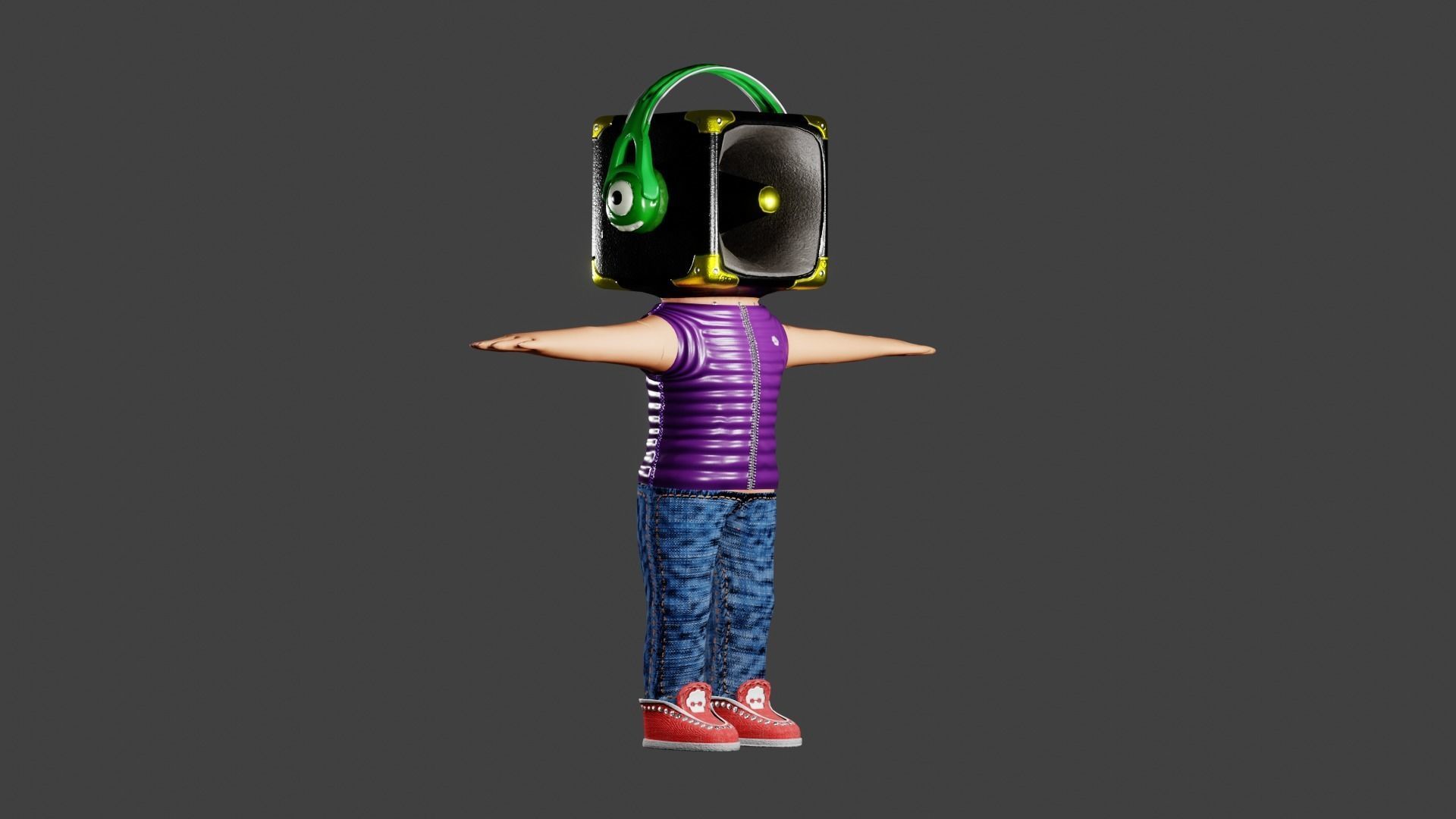 Tobi 3D character Low-poly 3D model_8