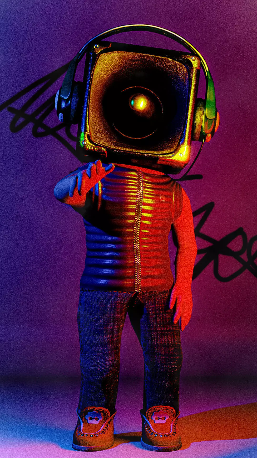 Tobi 3D character Low-poly 3D model_0