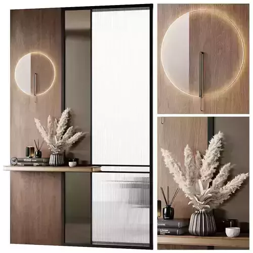 Hallway 2 cabinet with plant