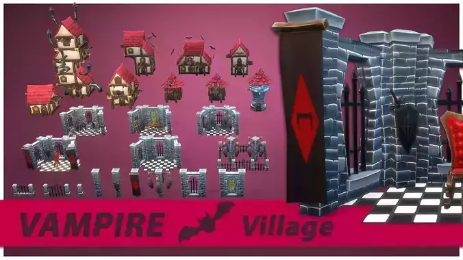 Vampire RTS Fantasy Buildings