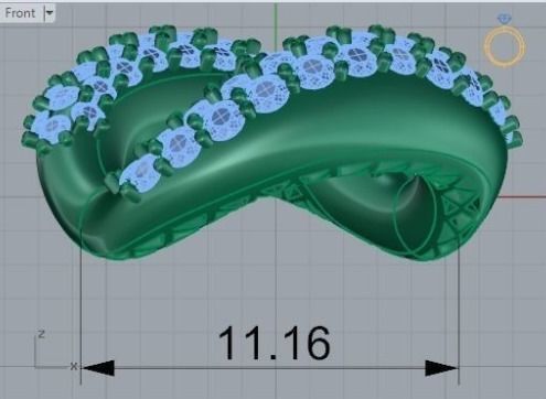 Cuban  Chain Bracelet   529 3D print model_2