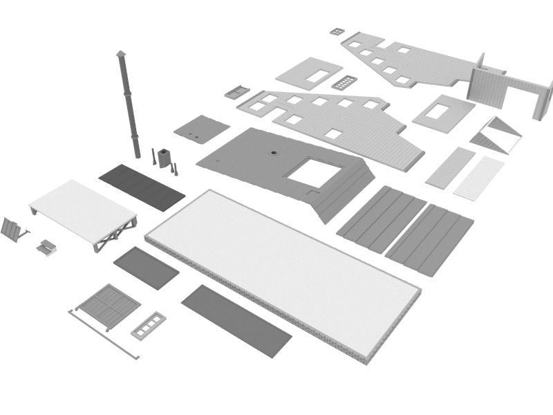 HO scale Workshop model 1 87 scale for railway diorama 3d print 3D print model_7