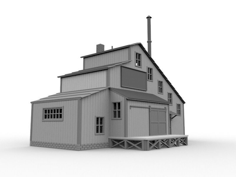 HO scale Workshop model 1 87 scale for railway diorama 3d print 3D print model_5