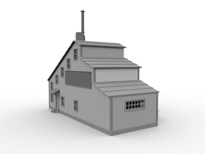 HO scale Workshop model 1 87 scale for railway diorama 3d print 3D print model_4