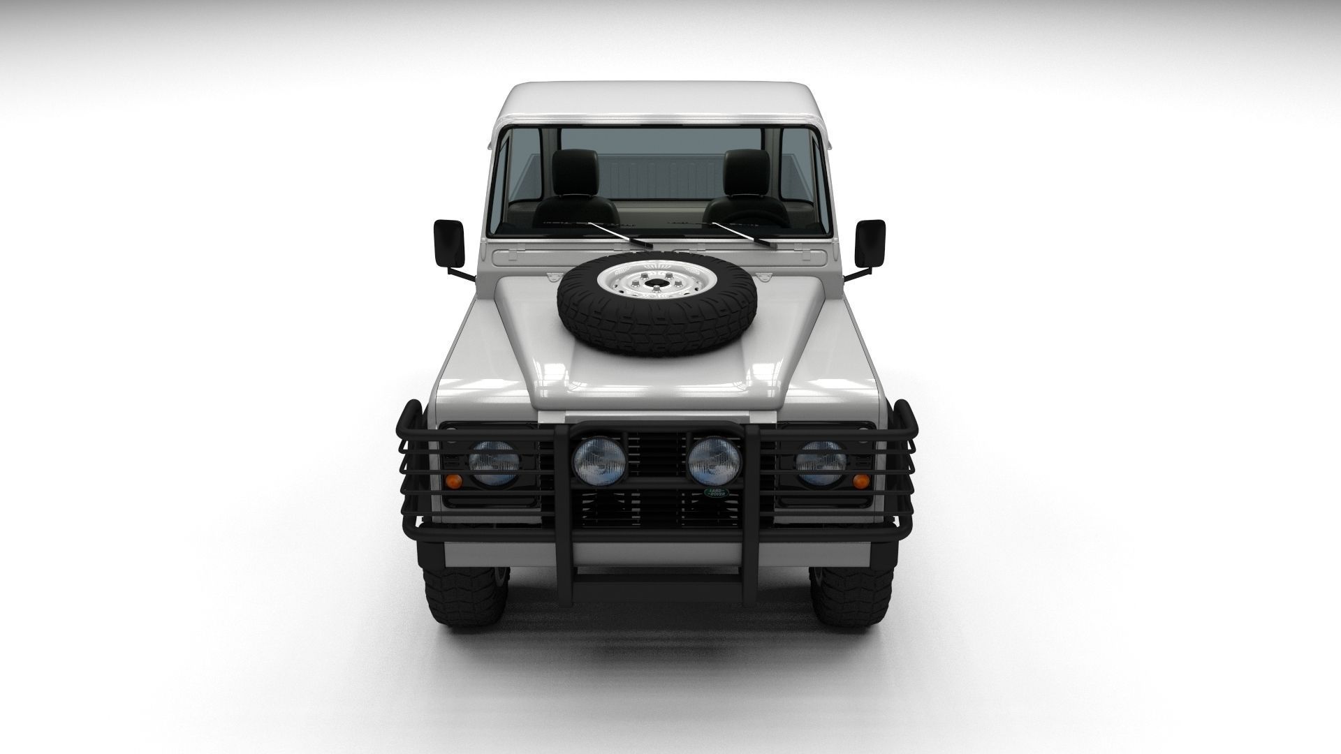 Full Land Rover Defender 90 Pick Up HDRI 3D model_41
