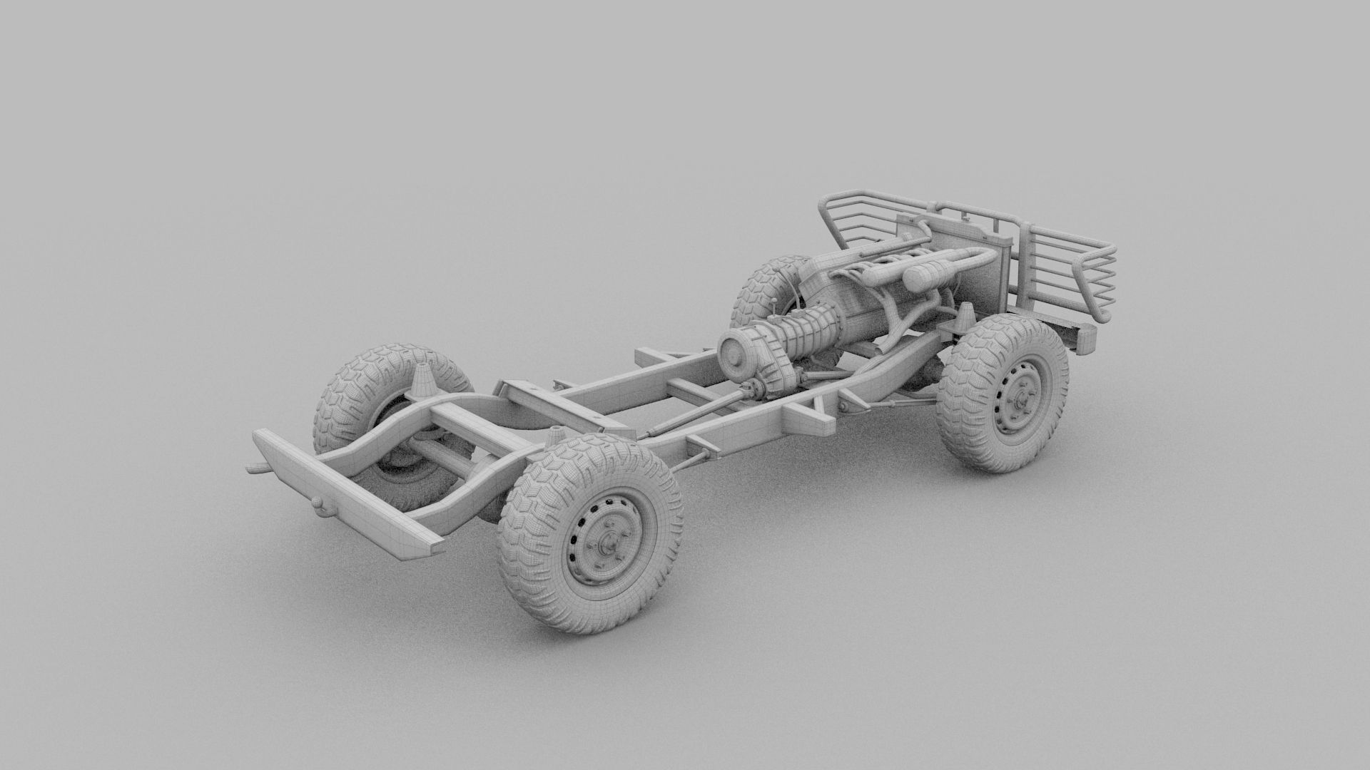 Full Land Rover Defender 90 Pick Up HDRI 3D model_13