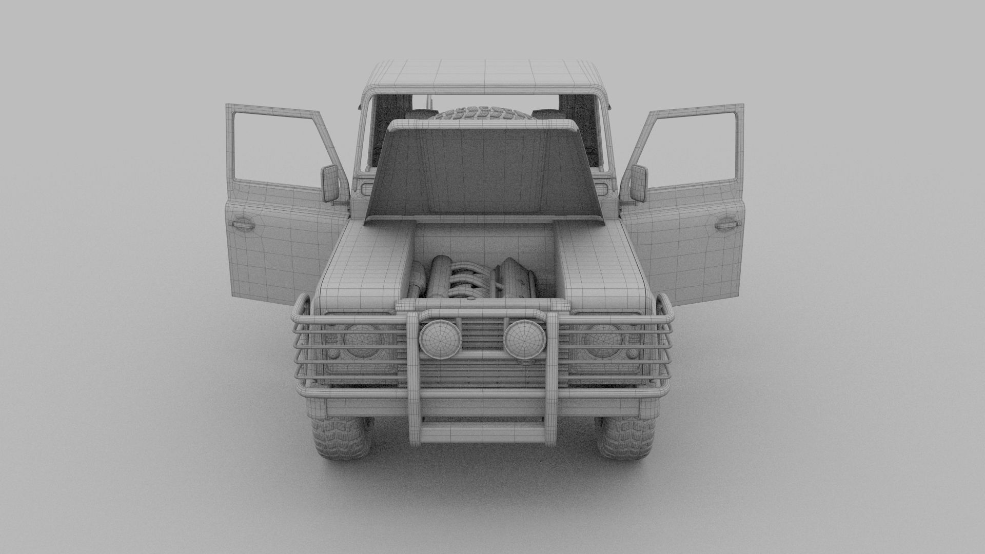 Full Land Rover Defender 90 Pick Up HDRI 3D model_39