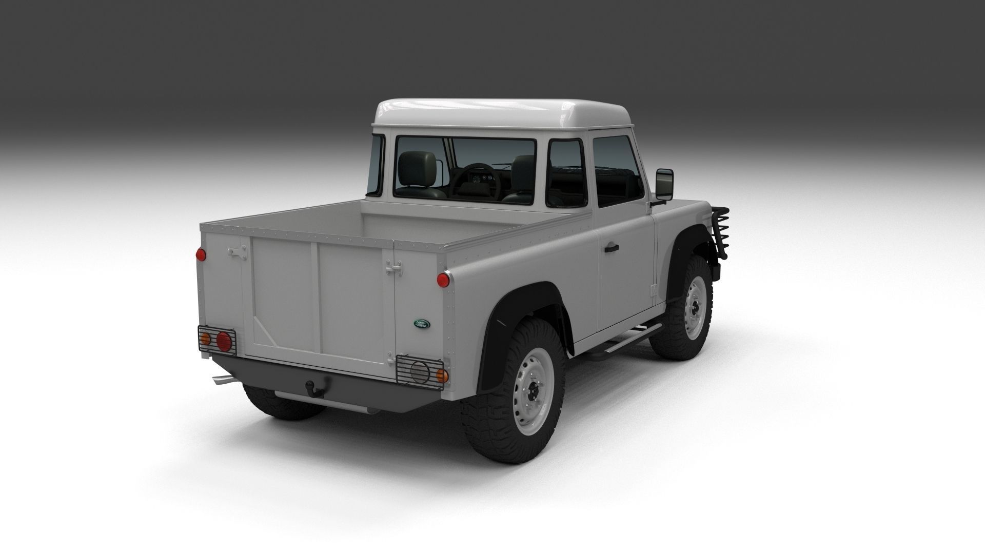 Full Land Rover Defender 90 Pick Up HDRI 3D model_36