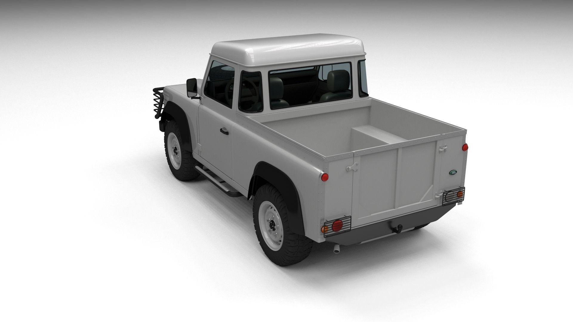 Full Land Rover Defender 90 Pick Up HDRI 3D model_30