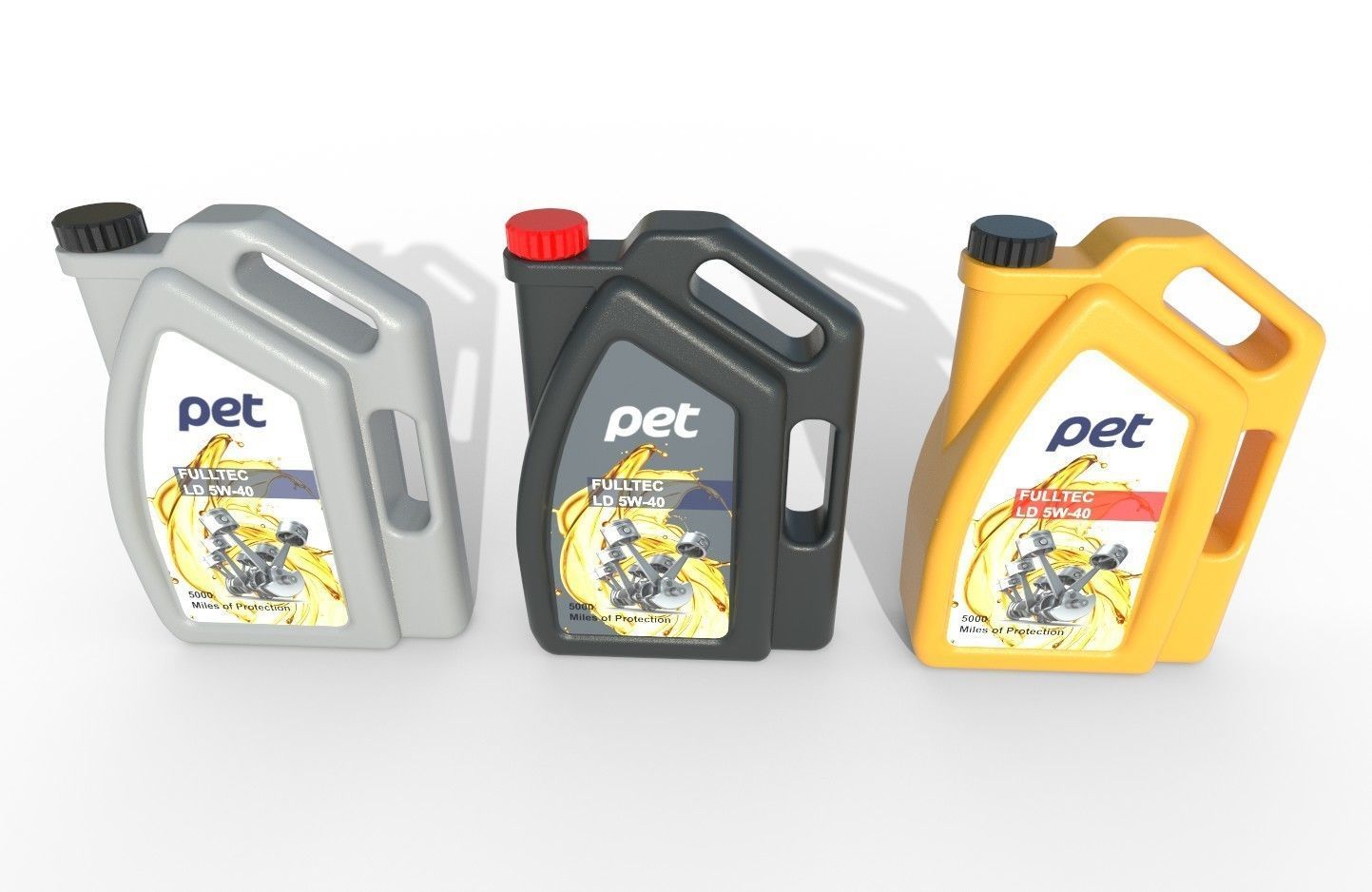 Motor Oil Bottle Model-1A Low-poly 3D model_6