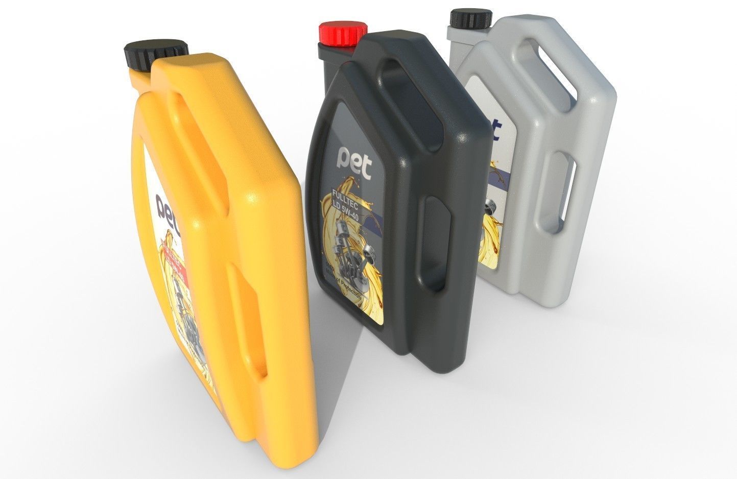 Motor Oil Bottle Model-1A Low-poly 3D model_7