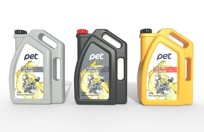 Motor Oil Bottle Model-1A Low-poly 3D model 4